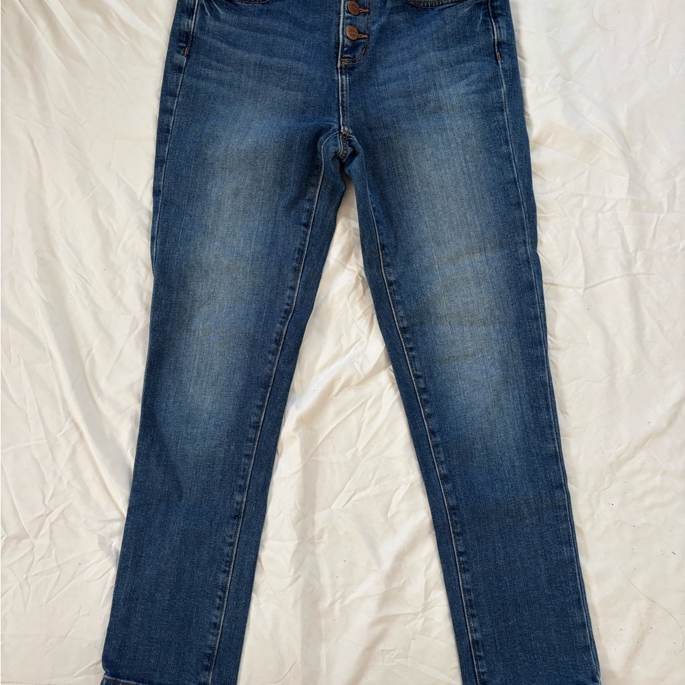 LOFT Dark Blue Straight Leg Jeans